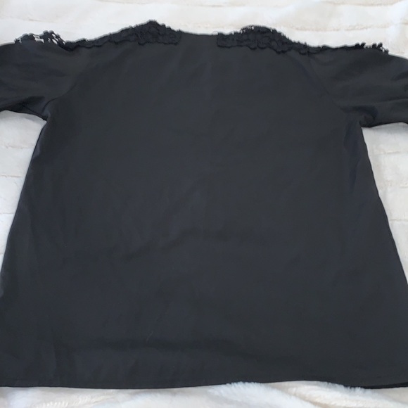 Black Dressy Shirt with crochet detail - Picture 6 of 6